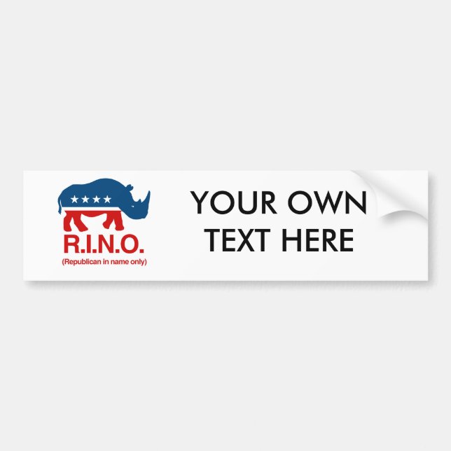 Pegatina Para Coche RINO - Republicano sólo de nombre .png (Frente)