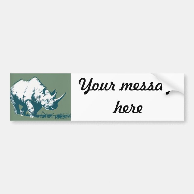 Pegatina Para Coche Rinoceronte (Frente)