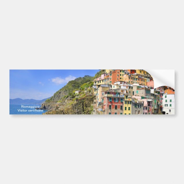 Pegatina Para Coche Riomaggiore, Cinqueterre (Frente)