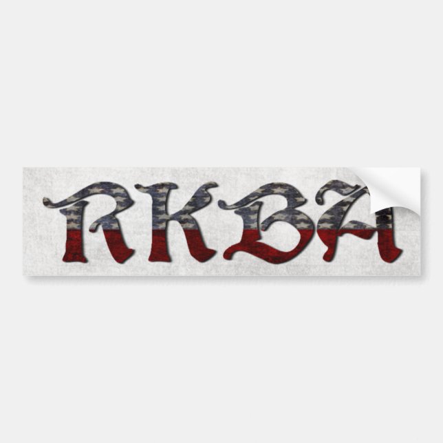 Pegatina Para Coche RKBA enderezan para guardar y para llevar los (Frente)