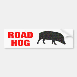 Pegatina Para Coche Road Hog Sparkly Pig Bumper Sticker