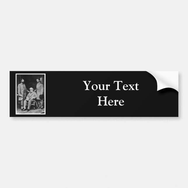 Pegatina Para Coche Robert E. Lee General Custis Lee Col. Taylor 1865 (Frente)
