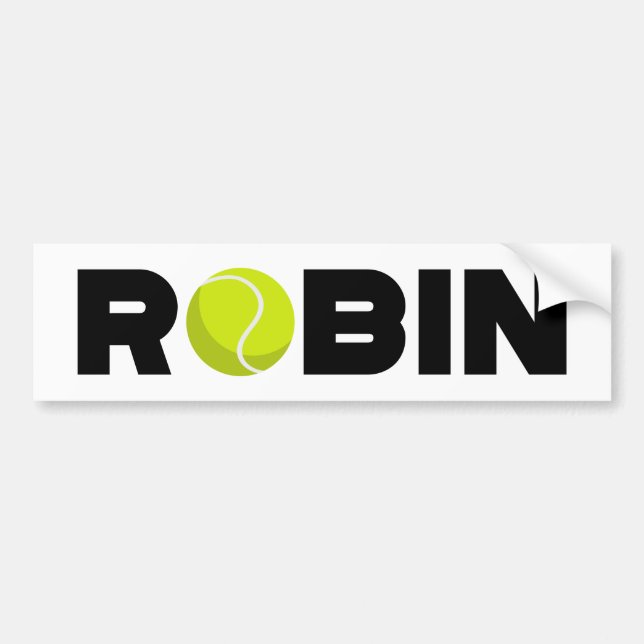 Pegatina Para Coche Robin Tennis Bumper Sticker (Frente)
