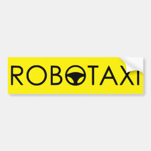 Pegatina Para Coche Robotaxi Bumper Sticker "Yellow Cab Edition"