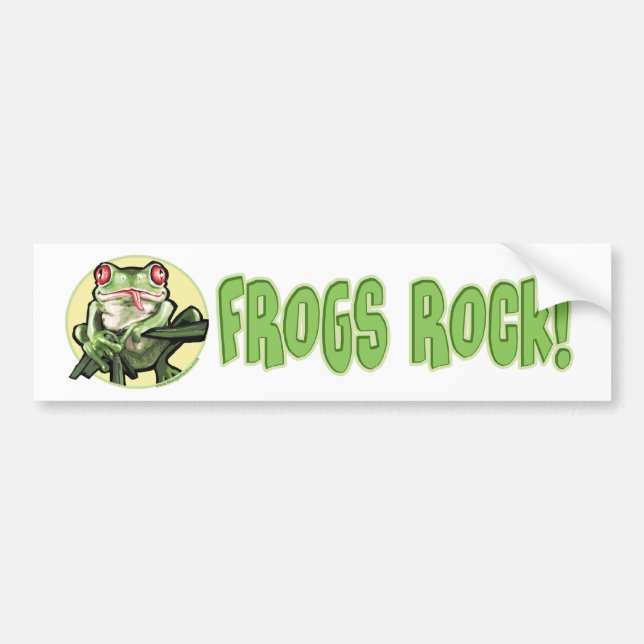 Pegatina Para Coche ¡Roca de las ranas! Bumpersticker (Frente)