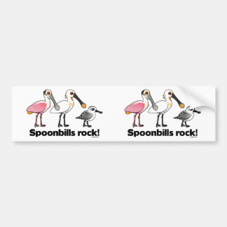 Pegatina Para Coche ¡Roca de los Spoonbills!