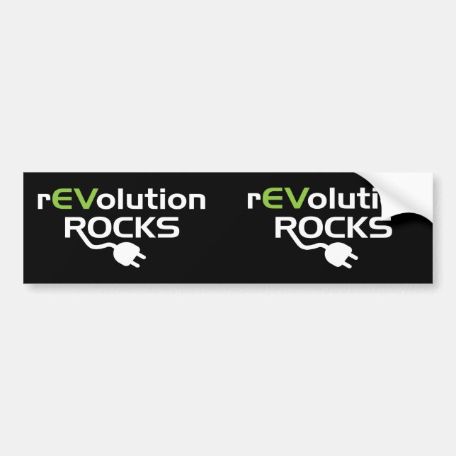 Pegatina Para Coche Rocas de los vehículos eléctricos - EV (Frente)