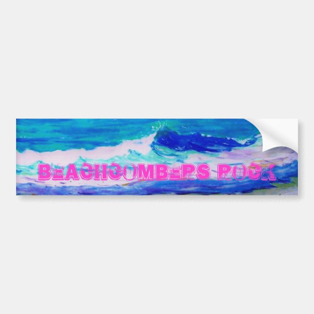 Pegatina Para Coche Rock de los Beachcombers (Frente)