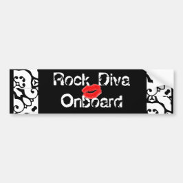 Pegatina Para Coche "Rock Diva Onboard Bumper Sticker" - Personalizabl