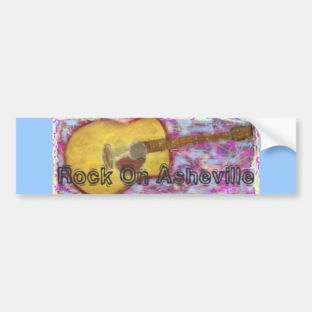Pegatina Para Coche Rock On Asheville (Frente)