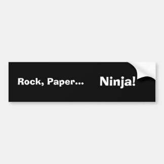 Pegatina Para Coche Rock, Paper... ¡Ninja!