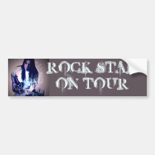 Pegatina Para Coche Rock Star on Tour (personalizable)