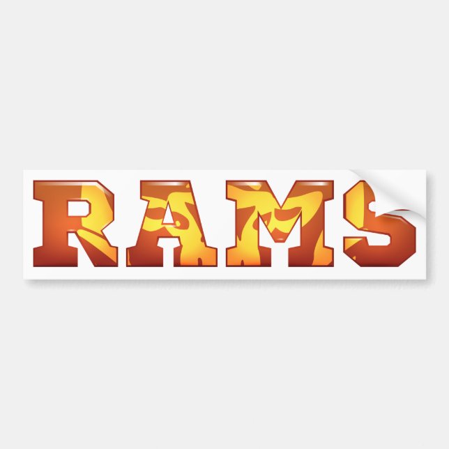 Pegatina Para Coche Rockford Rams (Frente)