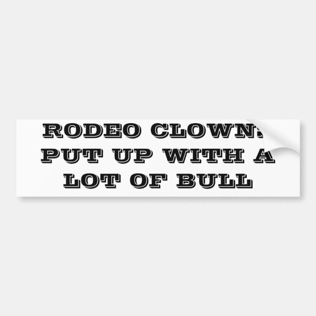 PEGATINA PARA COCHE RODEO CLOWNS PLANTADO CON BULL (Frente)