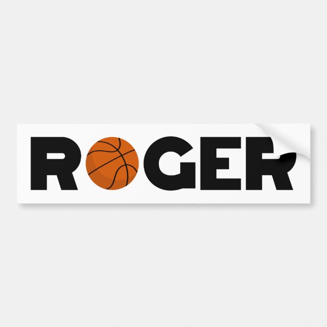 Pegatina Para Coche Roger Basketball (Frente)