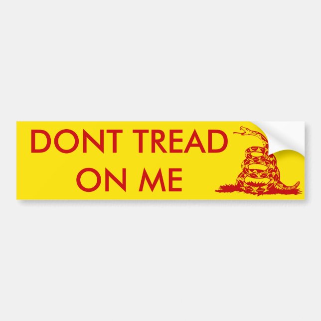 Pegatina Para Coche Rojo Bumper2 de Gadsden_flag el 11in (Frente)