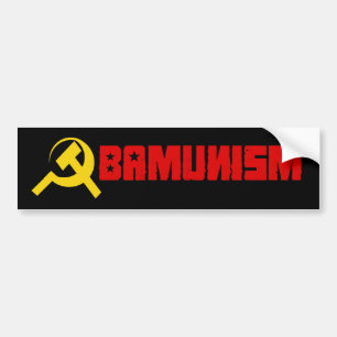 Pegatina Para Coche Rojo de Bumpersticker - de Obamunism