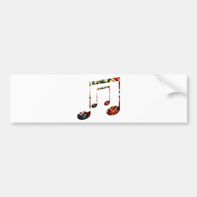 Pegatina Para Coche Rojo de la chispa de la música (Frente)