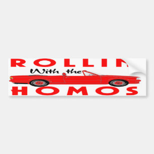 PEGATINA PARA COCHE ROLLIN HOMOS BUMPER STICKER