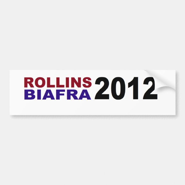 Pegatina Para Coche ROLLINS/BIAFRA en 2012 (Frente)