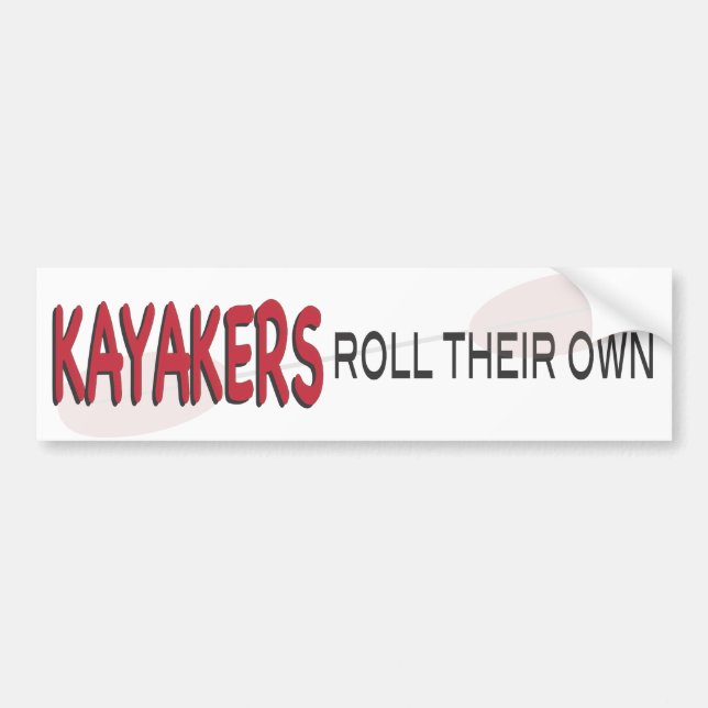 Pegatina Para Coche Rollo de los Kayakers (Frente)