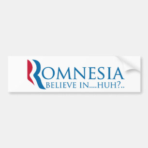 Pegatina Para Coche ¿Romnesia - crea en Huh? Definición de Romney