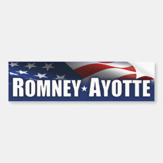 Pegatina Para Coche Romney - Ayotte - 2012