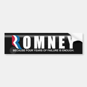 Pegatina Para Coche Romney - Barack Obama anti