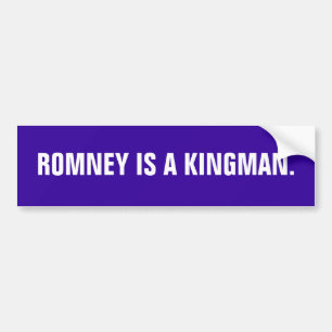 Pegatina Para Coche Romney es un Kingman.
