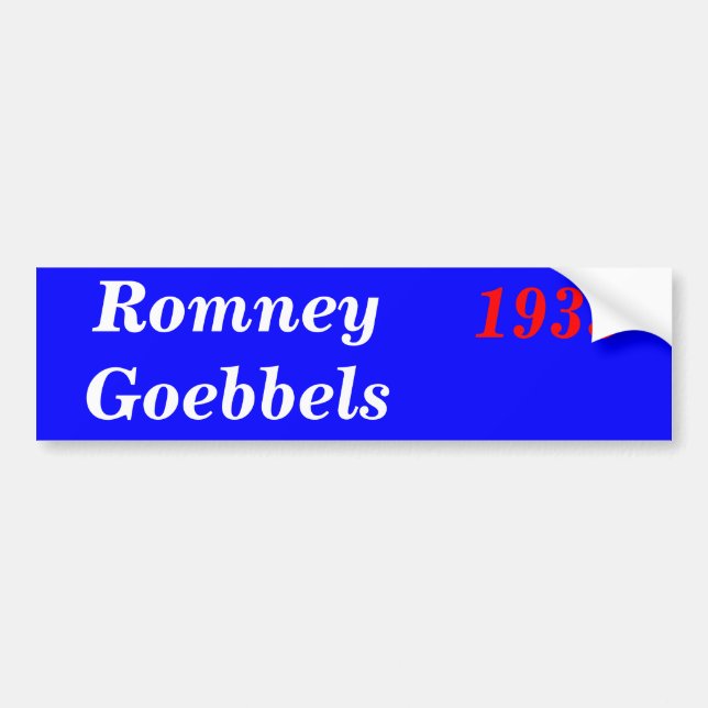 Pegatina Para Coche Romney Goebels 1933 (Frente)