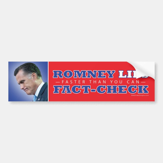 Pegatina Para Coche Romney miente Hecho-Control Bumpersticker (Frente)