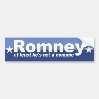 Pegatina Para Coche Romney - por lo menos él no es socialista