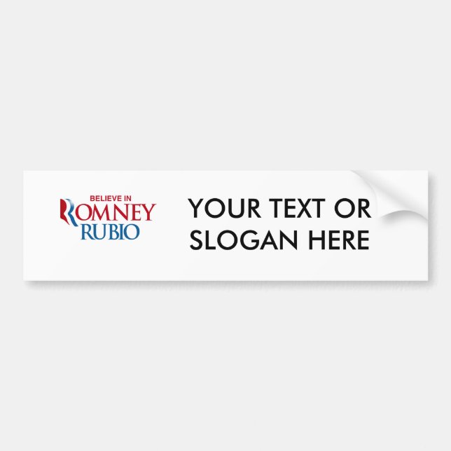 Pegatina Para Coche ROMNEY RUBIO VP BELIEVE.png (Frente)