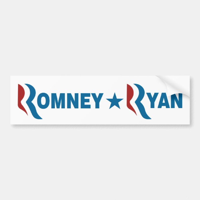 Pegatina Para Coche Romney - Ryan (Frente)