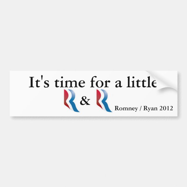 Pegatina Para Coche Romney Ryan 2012 (Frente)