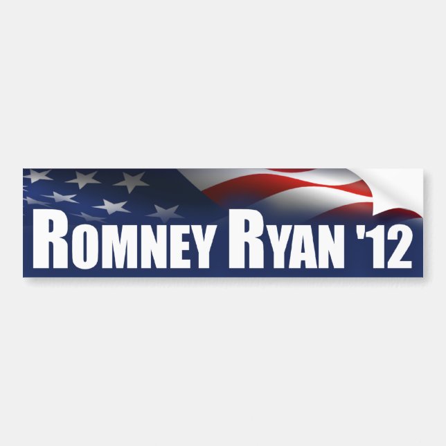 Pegatina Para Coche Romney - Ryan - 2012 (Frente)