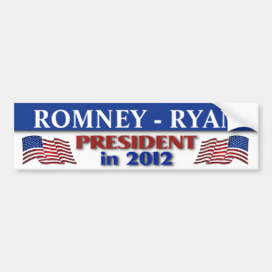 Pegatina Para Coche Romney Ryan 2012