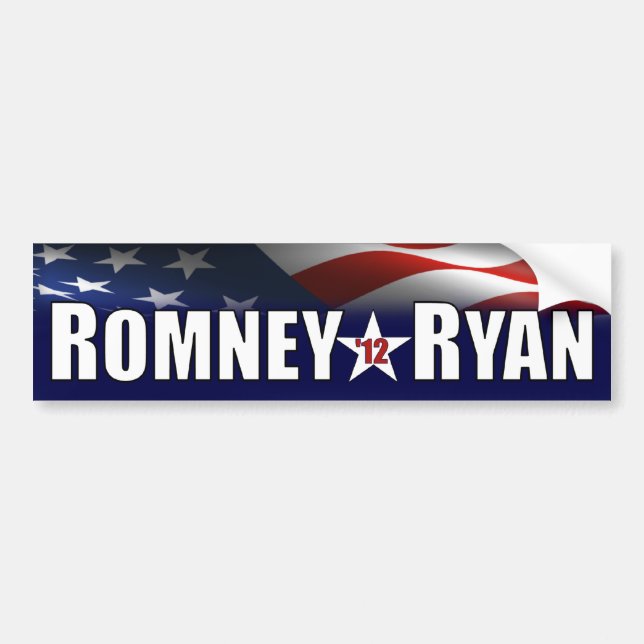 Pegatina Para Coche Romney - Ryan - 2012 (Frente)