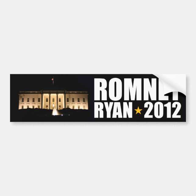 Pegatina Para Coche Romney - Ryan - 2012 (Frente)