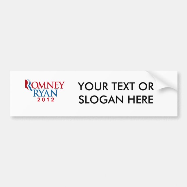 Pegatina Para Coche ROMNEY RYAN 2012 VP.png OFICIALES (Frente)