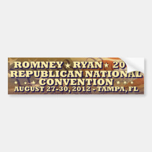 Pegatina Para Coche Romney - Ryan - convenio nacional republicano
