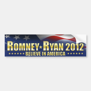 Pegatina Para Coche Romney - Ryan cree en América