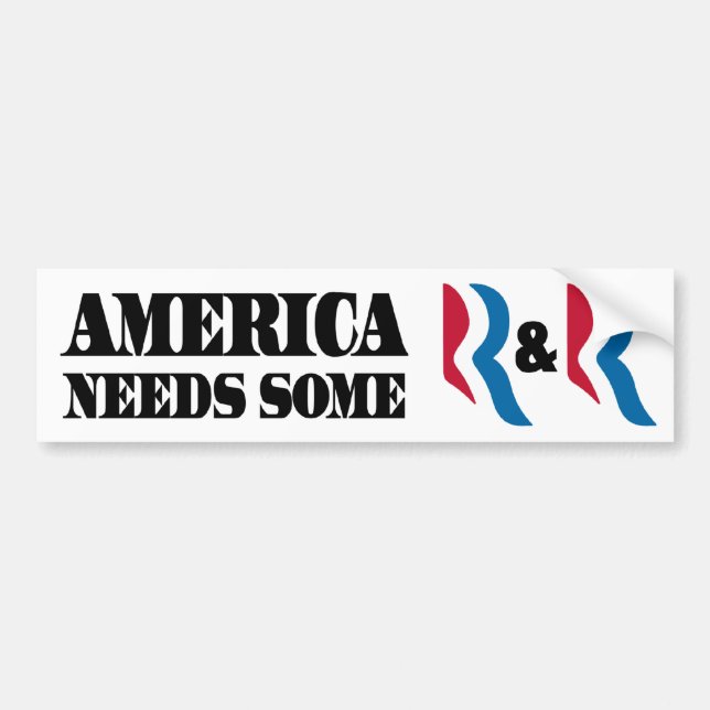 Pegatina Para Coche Romney - Ryan - R&R (Frente)