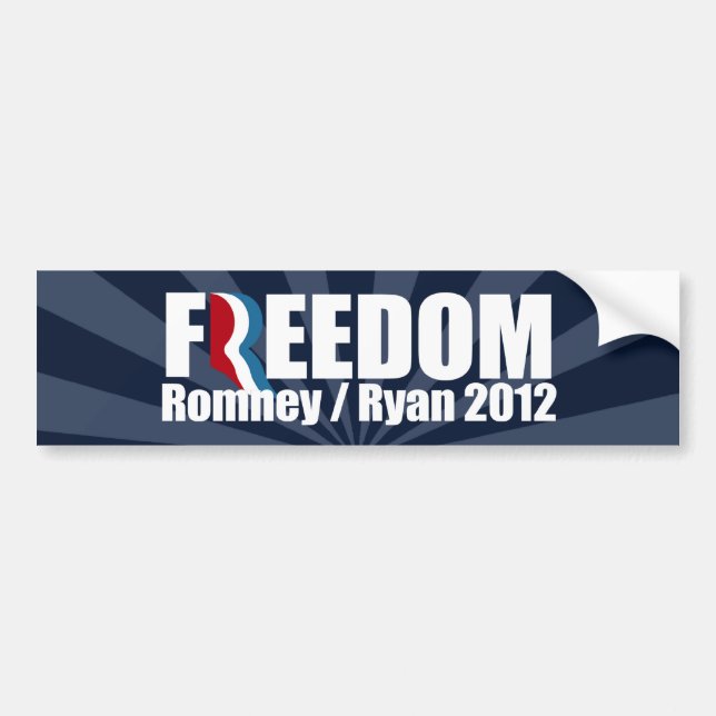 PEGATINA PARA COCHE ROMNEY RYAN SON LA LIBERTAD - .PNG (Frente)
