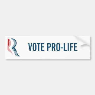 Pegatina Para Coche Romney: Voto antiabortista