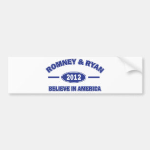 Pegatina Para Coche Romney y Ryan Believe