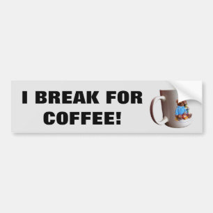Pegatina Para Coche Rompo por el café con Mug
