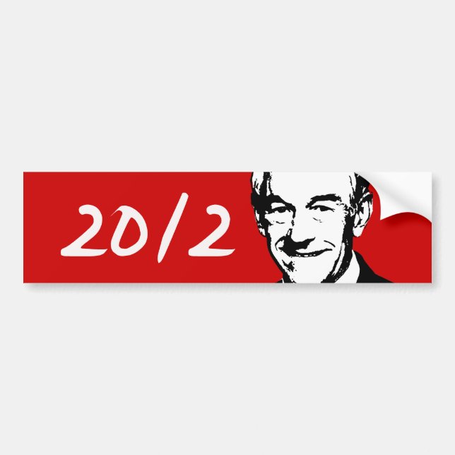 Pegatina Para Coche Ron Paul 2012 (Frente)