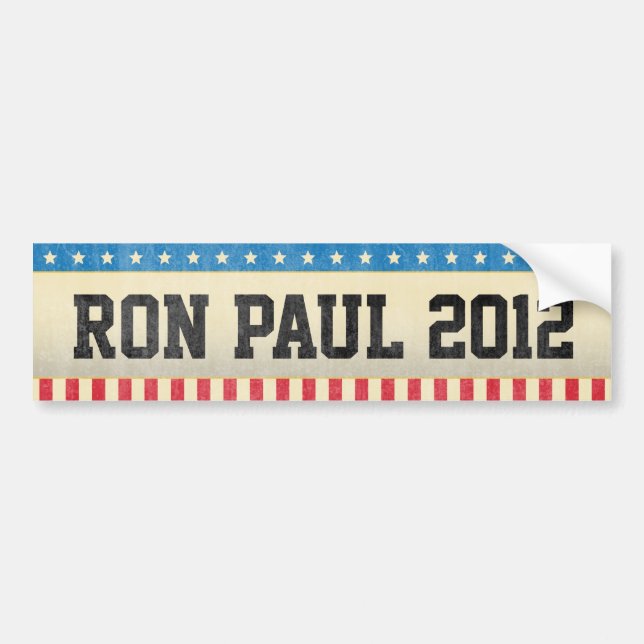Pegatina Para Coche Ron Paul 2012 (Frente)