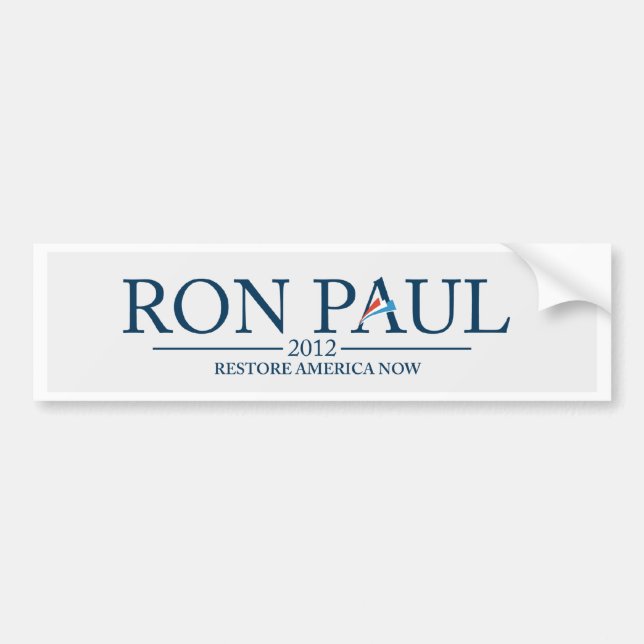 Pegatina Para Coche Ron Paul 2012 (Frente)